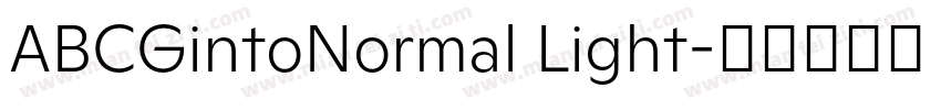 ABCGintoNormal Light字体转换